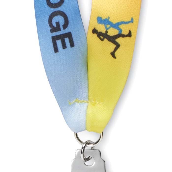 Médaille en alliage de zinc avec un émail doux et ruban en quadri cousu en V
